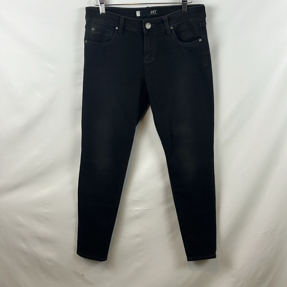 KUT from the Kloth Donna High-Rise Ankle Skinny Jeans in Black Size 6‎ - Picture 3 of 12